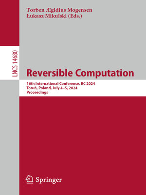 cover image of Reversible Computation